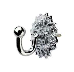 Leaf Backplate Curtain Tieback Hooks