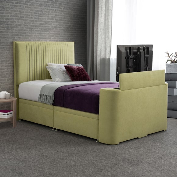 Sweet Dreams Venice Vertical Pleated Side Lift Ottoman TV Bed - image 1