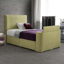 Sweet Dreams Venice Vertical Pleated Side Lift Ottoman TV Bed - thumbnail 1
