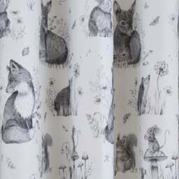 Sketched Woodland Blackout Eyelet Curtains - thumbnail 3