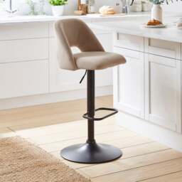 Jonas Adjustable Height Bar Stool, Velvet