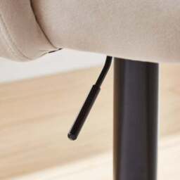 Jonas Adjustable Height Bar Stool, Velvet - thumbnail 4