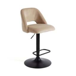 Jonas Adjustable Height Bar Stool, Velvet - thumbnail 5