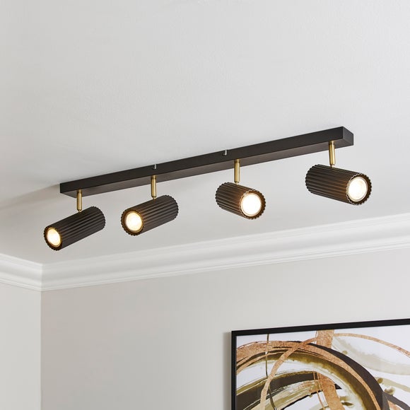Georgi Industrial Ribbed 4 Light Adjustable Semi Flush Spotlight Bar - image 1