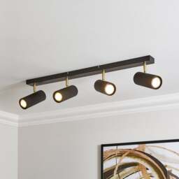 Georgi Industrial Ribbed 4 Light Adjustable Semi Flush Spotlight Bar - thumbnail 1
