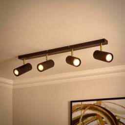 Georgi Industrial Ribbed 4 Light Adjustable Semi Flush Spotlight Bar - thumbnail 2