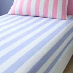 Set of 2 Bold Stripe Cotton Fitted Bed Sheets - thumbnail 2