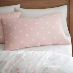 Catherine Lansfield Polka Dot 100% Brushed Cotton Duvet Cover & Pillowcase Set - thumbnail 3