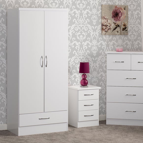 Nevada Double 1 Drawer Wardrobe - image 1