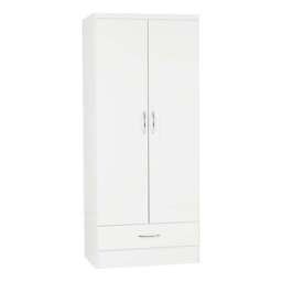 Nevada Double 1 Drawer Wardrobe - thumbnail 2
