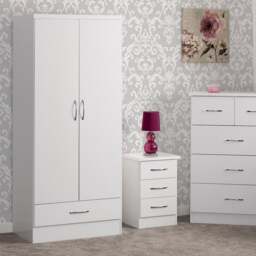 Nevada Double 1 Drawer Wardrobe - thumbnail 1