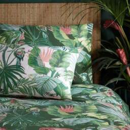 furn. Amazonia Jade Floral Reversible Duvet Cover and Pillowcase Set - thumbnail 2