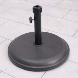Round Garden Parasol Base, 16kg - thumbnail 1