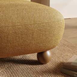 Nylah Multi Tone Boucle Curved Accent Chair - thumbnail 4