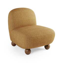 Nylah Multi Tone Boucle Curved Accent Chair - thumbnail 6
