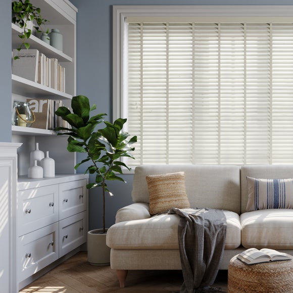 Made To Measure 50mm Slats White Textured Taped Venetian Blind - image 1