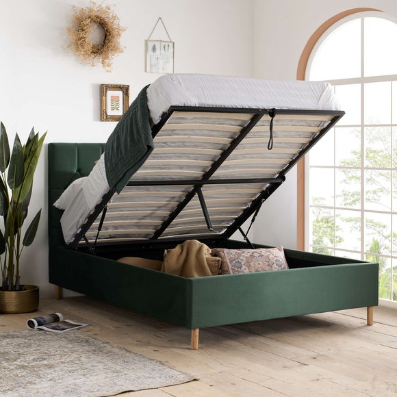 Loxley Velvet Ottoman Bed Frame - image 1