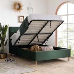 Loxley Velvet Ottoman Bed Frame - thumbnail 1