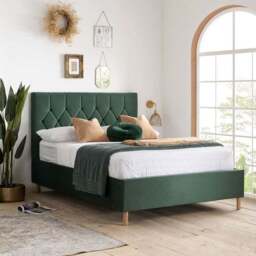 Loxley Velvet Ottoman Bed Frame - thumbnail 2