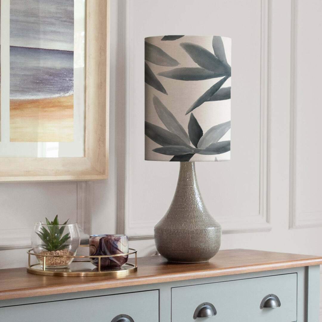 Agri Table Lamp With Silverwood Shade Silverwood Blue Grey by
