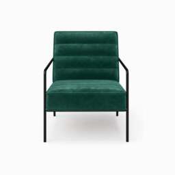 Bookham Velvet Metal Arm Accent Chair - thumbnail 4
