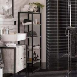 Colton Shelving Unit, Concrete Effect - thumbnail 2