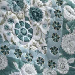 Rae Floral Cotton Bedspread - thumbnail 2