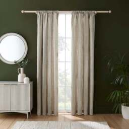 Linford Stripe Unlined Slot Top Curtains - thumbnail 2