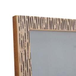 Hestia White Striped Bone Effect Photo Frame - thumbnail 2