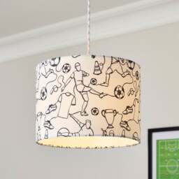 Football Doodle Easy Fit Lamp Shade - thumbnail 1