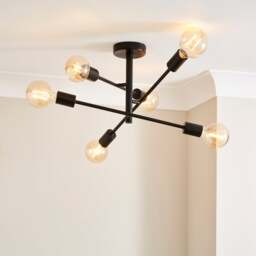 Elements Koppla 6 Light Semi Flush Ceiling Light - thumbnail 1