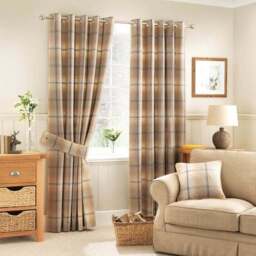 Highland Check Eyelet Curtains - thumbnail 2