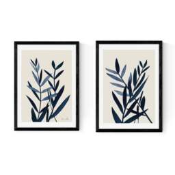 Set of 2 East End Prints Blue Plant Prints - thumbnail 2
