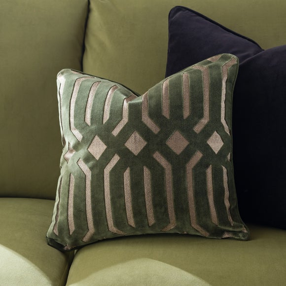 Luxe Deco Cut Velvet Cushion - image 1