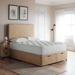 Everyday End Opening Ottoman Bed Frame, Woven Fabric - thumbnail 1