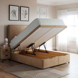 Everyday End Opening Ottoman Bed Frame, Woven Fabric - thumbnail 2