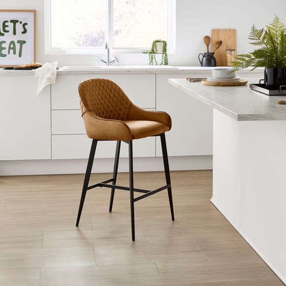 Hudson Bar Stool, Faux Leather - image 1