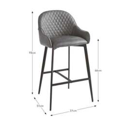 Hudson Bar Stool, Faux Leather - thumbnail 6