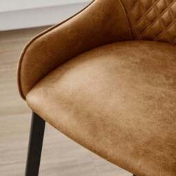 Hudson Bar Stool, Faux Leather - thumbnail 4