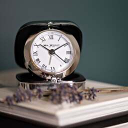 Widdop Silver Metal Cased Alarm Clock - thumbnail 1