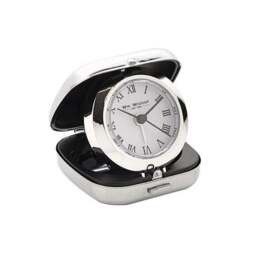 Widdop Silver Metal Cased Alarm Clock - thumbnail 3