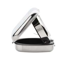 Widdop Silver Metal Cased Alarm Clock - thumbnail 4