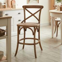 Emmie Counter Height Stool, Solid Oak - thumbnail 1