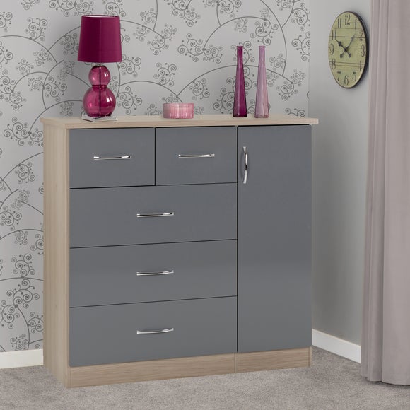 Nevada Small Single 5 Drawer Wardrobe - image 1