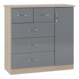 Nevada Small Single 5 Drawer Wardrobe - thumbnail 2