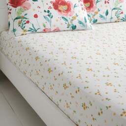 Dreams N Drapes Abstract Poppy Polycotton Fitted Sheet - thumbnail 1