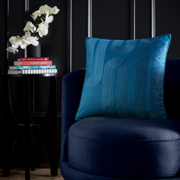 Laurence Llewelyn-Bowen Diva Embroidered Velvet Square Cushion - image 1
