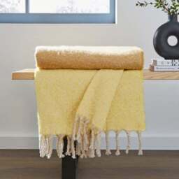 Ombre Mohair Throw Blanket 130x180cm - thumbnail 3