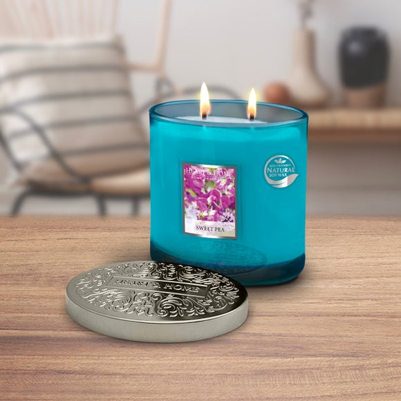 Heart and Home Ellipse Sweet Pea Multi Wick Candle - image 1