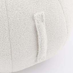 Adella Sherpa Ivory Ball Pouffe - thumbnail 2